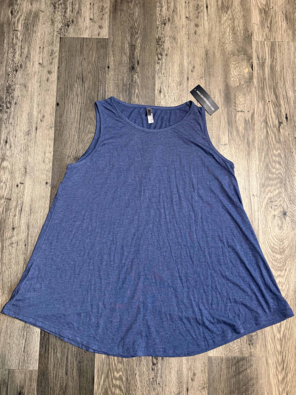 NWT Epic MMA Gear Heather Blue Long Flowy Sleeveless Tunic Tank Top XL